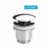 Слив для умывальник CLICK - CLACK, латунный, хром арт-EUVCR06 — фото 1, Сифоны для раковины