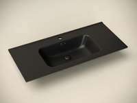 Умывальник накладной прямоугольный (цвет Черный Матовый) Element 1010x465x180мм — фото 1, Раковины накладные