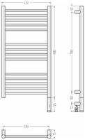 Полотенцесушитель электрический Сунержа Богема 3.1 прямая 800х400 МЭМ правый Без покрытия 00-6005-8040 — фото 3, Электрические полотенцесушители