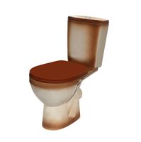 РИО Унитаз-компакт, горизонт. вып., 2х- реж., арм. "Уклад".сид.полипр. декор. коричневый ROSA Вн УнК315 — фото 1, Напольные унитазы