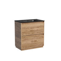 Тумба под раковину SANCOS Libra Floor напольная, 790х450х840, c двумя ящиками оснащенными доводчиками, дуб чарльстон, арт. арт-LB80FECH — фото 9, Тумбы под раковину