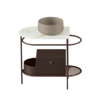 Столешница Artceram Flair 3.0 мраморная цвет calacatta gold TFA009 94 — фото 1, Столешницы под раковину