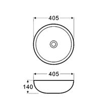 Раковина Azario накладная 405х405х140 белый арт-AZ-3216 SP — фото 2, Раковины накладные