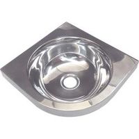 Раковина из нержавеющей стали угловая закругленная 126x360x360 мм, шт 13036.ALR.S — фото 1, Раковины