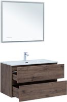 Тумба под раковину Aquanet Алвита New 90 2 ящика, дуб веллингтон табак арт-00334187 — фото 12, Тумбы под раковину