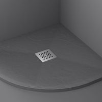 Поддон для душа из искусственного камня VST-4SQ9090A, 900*900*25, антрацит — фото 2, Душевые поддоны из искусственного камня