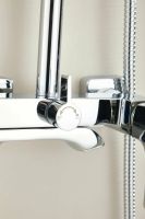 Душевая система с тропическим душем и смесителем BELZ, хром арт-B24507 — фото 9, Душевые стойки