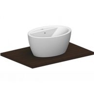 Раковина Scarabeo MATTY накладная с переливом с одним отверстием цвет белый арт-8056/R — фото 1, Раковины накладные