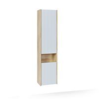 Пенал Tossony 140 подвесной Сонома светлая/Белый белый JORNO арт-Toss.04.140/P/SS-W/JR — фото 2, Пеналы для ванной комнаты