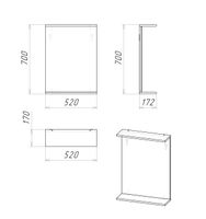 Товар: Зеркало "КРИТ-ЭКО 50 см" с полкой 205002 - фото 2 Зеркало "КРИТ-ЭКО 50 см" с полкой 205002 — фото 2, Зеркала в ванную комнату