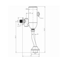 Cмывное устройство для писсуара сенсорное Raiber Sensor , хром арт-RSF88307 — фото 2, Инсталляции для писсуаров