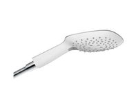 Ручной душ, Hansgrohe, Raindance Select E, диаметр лейки, мм-150, форма-прямоугольная, количество режимов-3, тип струи-RainAir, CaresseAir, Mix, цвет-хром арт-26550000 — фото 1, Лейки для душа