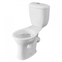 Унитаз-компакт Виктория косой выпуск, н/п., кноп. арматурой и сиденьем полипропилен, крап на белом S 1P3016S0100BF — фото 3, Напольные унитазы