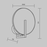Настенный светильник (бра) Maytoni MOD099WL-01G2 — фото 2, Бра