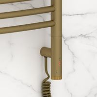 Полотенцесушитель электрический Сунержа Богема 3.1 выгнутая 800х400 МЭМ правый Матовое золото арт-032-6003-8040 — фото 2, Электрические полотенцесушители