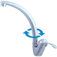 Смеситель Labe для раковины/умывальника с круглым поворотным изливом 143 мм, L006.5/3 — фото 1, Смесители для раковины