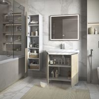 Товар: Шкаф-пенал VIGO Yuma 35 подвесной 345 дуб давос - фото 6 Шкаф-пенал VIGO Yuma 35 подвесной 345 дуб давос — фото 6, Пеналы для ванной комнаты