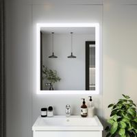 Зеркало Бриклаер Вега/Мальта 75 LED подсветка на взмах руки, часы арт-4627125414374 — фото 4, Зеркала в ванную комнату