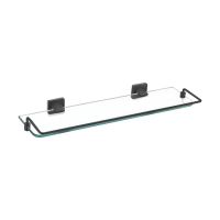 Полка стеклянная Rose RG1519H, черный — фото 1, Полки для ванной и душа