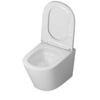 Унитаз подвесной Grossman (540х368х350) безободковый,белый с тонкой крышкой,микролифт,смыв торнадо,1 место арт-GR-4403SQ — фото 2, Подвесные унитазы