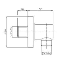Подключение душевого шланга BOSSINI V00228.073 цвет чёрный матовый — фото 1, Шланговые подключения