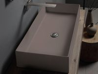 Раковина Scarabeo TEOREMA 2.0 накладная без перелива без отверстий цвет песочный матовый арт-5102 52 — фото 2, Раковины накладные