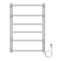 Полотенцесушитель электрический AZARIO MILAN 400/600 6 секций, диммер справа, белый арт-AZ90846W — фото 1, Электрические полотенцесушители