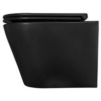 Унитаз подвесной Azario Teramo 355х515х365 смыв "Скрытое торнадо", безободковый, с быстросъемным сиденьем микролифт, черный матовый арт-AZ-0053-UQ3-MB — фото 7, Подвесные унитазы