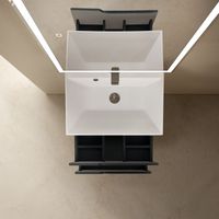 Товар: "S3" тумба под умывальник подвесная 60 см., цвет антрацит. арт-AQM900360GM - фото 2 "S3" тумба под умывальник подвесная 60 см., цвет антрацит. арт-AQM900360GM — фото 2, Тумбы под раковину