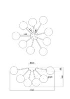Потолочный светильник Freya арт-FR5120CL-09G — фото 2, Подвесные светильники