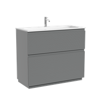 Тумба напольная SANCOS Folk Floor 995х445х850, c двумя ящиками оснащенными доводчиками, Ergraut soft, арт. арт-FL100FES — фото 5, Тумбы под раковину