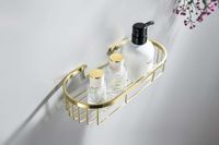 Товар: AQ4916BG полка для душа, шлиф. золото - фото 5 AQ4916BG полка для душа, шлиф. золото — фото 5, Полки для ванной и душа