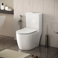 Унитаз напольный Grossman Classic (700х385х745) безободковый,белый,моноблок с тонкой крышкой,микролифт,смыв торнадо,1 место арт-GR-4484SQ — фото 7, Напольные унитазы