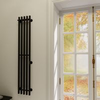 Полотенцесушитель электрический INARO 1500х240 правый, скр.монтаж, СНШ, черный матовый(RAL 9005), (Ferrum, 8 крючков), Маргроид арт-Inaro-15024-1049-9005R — фото 1, Электрические полотенцесушители