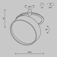 Встраиваемый светильник Technical арт-DL024-18W4K-B — фото 2, Точечные светильники