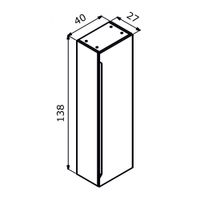 Пенал ORKA Malta 40 белый матовый, универсальный 3001294 — фото 2, Пеналы для ванной комнаты