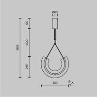 Подвесной светильник Maytoni P091PL-L18G3K1 — фото 2, Подвесные светильники