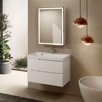 "S3" тумба под умывальник подвесная 80 см., цвет белый глянец. арт-AQM900380WH — фото 4, Тумбы под раковину