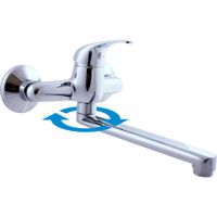 Смеситель Sazava настенный для раковины/умывальника с круглым изливом 200 мм, арт-SA501.5/23 — фото 3, Смесители для раковины