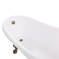 Ванна EDELWEISS 170 см из литьевого мрамора NOVA GEL с бронзовыми ножками/ Aqua de Marco 1170WBEDE_GEL — фото 6, Ванны