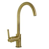 CUCINA ERMITAGE MINI См-ль д/кухни моноком., ручка сбоку латунь, бронза арт-31485 — фото 1, Смесители для кухни