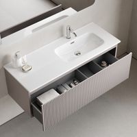 Тумба подвесная SANCOS Snob R 1.0 1195х445х406, c одним ящиком оснащенным доводчиками, Doha Soft , арт. арт-SNR1.0120RSM — фото 4, Тумбы под раковину