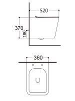 Agger Унитаз подвесной безободковый TORNADO, сиденье с микролифтом арт-AT10150 — фото 9, Подвесные унитазы