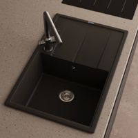 Товар: Кухонная мойка ABBER Quarz AQ2904B черная - фото 2 Кухонная мойка ABBER Quarz AQ2904B черная — фото 2, Кухонные мойки