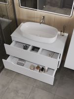 Товар: Orange Line Li-100TuwMDF+B07-675W тумба с раковиной подвесная 100 см, белый Li-100TuwMDF+B07-675W - фото 4 Orange Line Li-100TuwMDF+B07-675W тумба с раковиной подвесная 100 см, белый Li-100TuwMDF+B07-675W — фото 4, Тумбы с раковиной