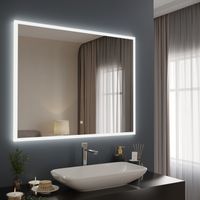 Товар: Зеркало с LED-подсветкой SIENA (100*80) /AQUA DE MARCO Sien100/80 - фото 2 Зеркало с LED-подсветкой SIENA (100*80) /AQUA DE MARCO Sien100/80 — фото 2, Зеркала в ванную комнату