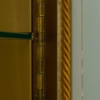 BELLA Витрина подвесная, стекл.дверь DX L58,5xh99xP25 см, стекло матвое с декором, бронза 21256 — фото 6, Шкафы для ванной