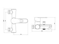 OneLife смеситель для ванны/душа однорычажный полимерный, хром арт-P05-100cr — фото 1, Смеситель для ванны
