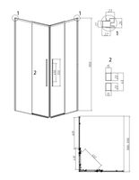 1/2 душевого ограждения Grossman Galaxy 1/2.K33.01.11.10.00 (110х195) хром,стекло прозрачное, 1 место — фото 10, Душевые кабины и ограждения