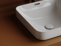 Раковина встраиваемая сверху CERAMICANOVA Element с отверстием слива - перелива квадратной формы 438x438x172 мм цвет белый арт. арт-CN6077 — фото 6, Раковины встраиваемые сверху